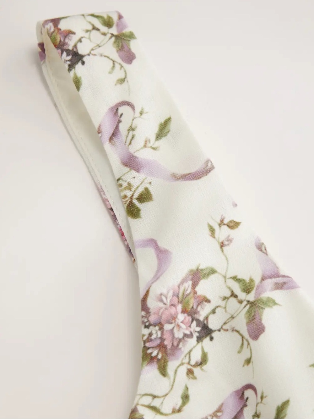 Cider Tie-Back Corset Mid Rise Floral Purple White Sleeveless Midi Dress - Picture 4 of 7